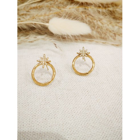 Boucles d'oreilles acier inoxydable E539