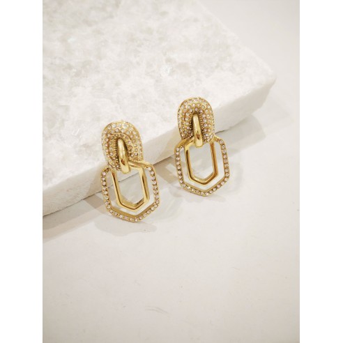 Boucles d'oreilles acier inoxydable E544