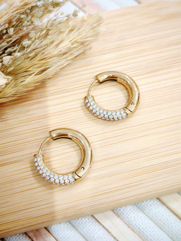 Boucles d'oreilles acier inoxydable E555