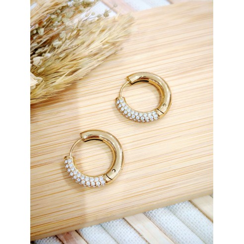 Boucles d'oreilles acier inoxydable E555