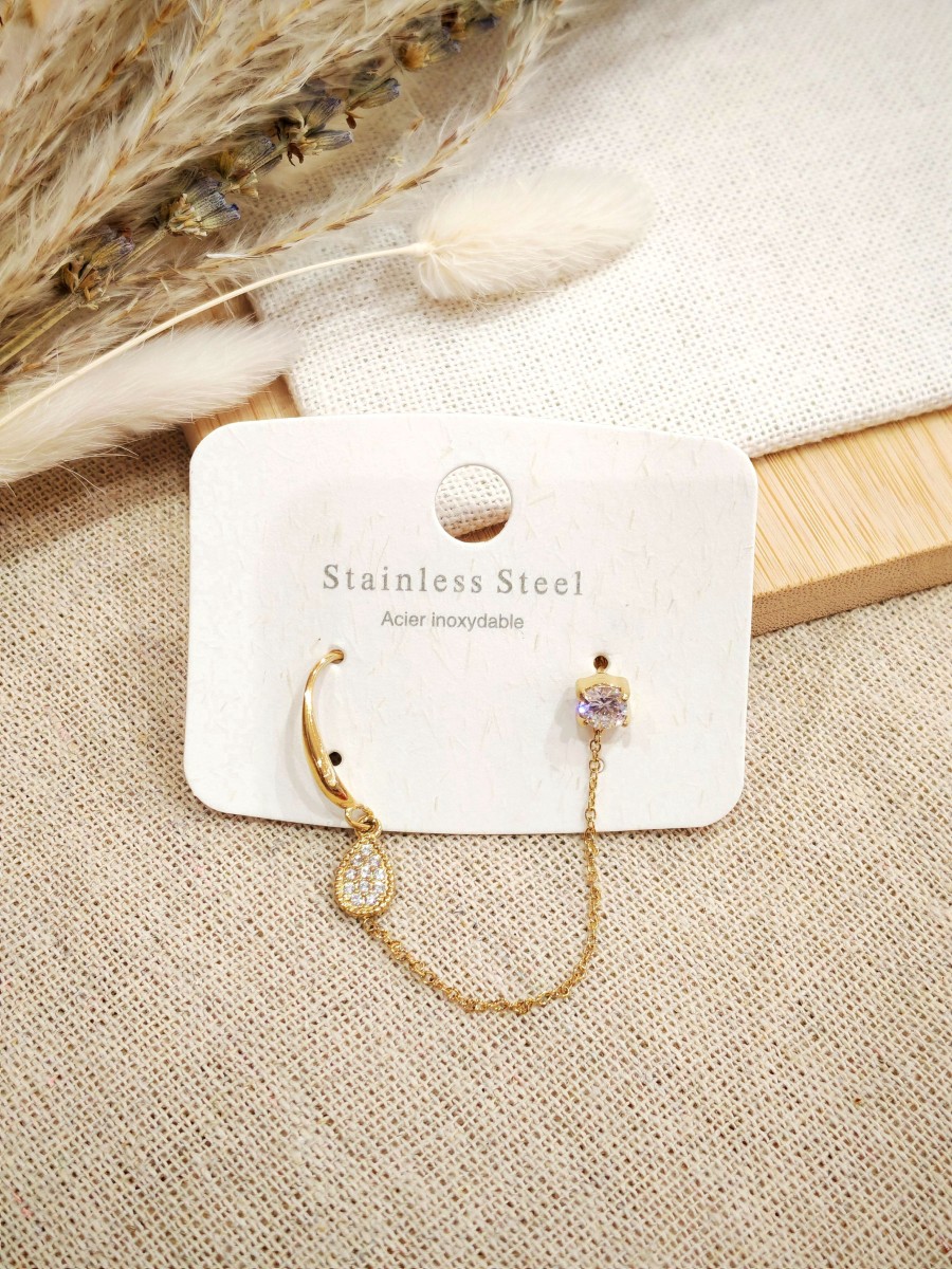 Boucles d'oreilles acier inoxydable E557