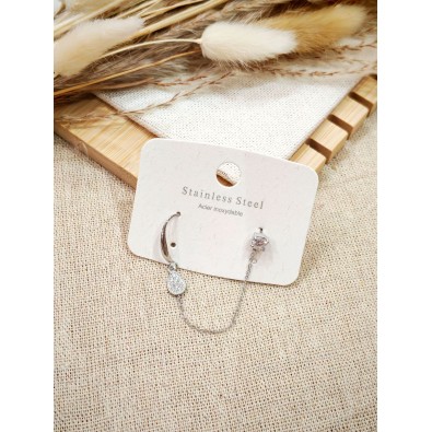 Boucles d'oreilles acier inoxydable E557 2