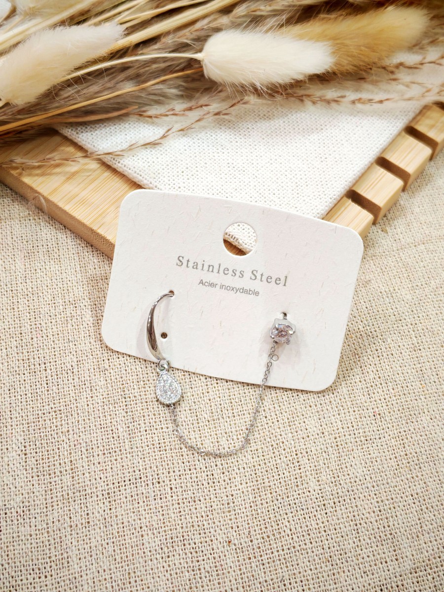 Boucles d'oreilles acier inoxydable E557