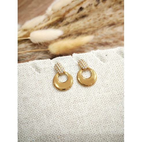 Boucles d'oreilles acier inoxydable E561