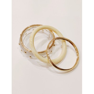 Bracelet en métal et résine lot de 3 pièces BR157 2