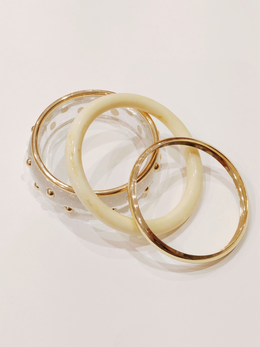 Bracelet en métal et résine lot de 3 pièces BR157