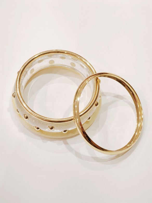 Bracelet en métal et résine lot de 3 pièces BR157