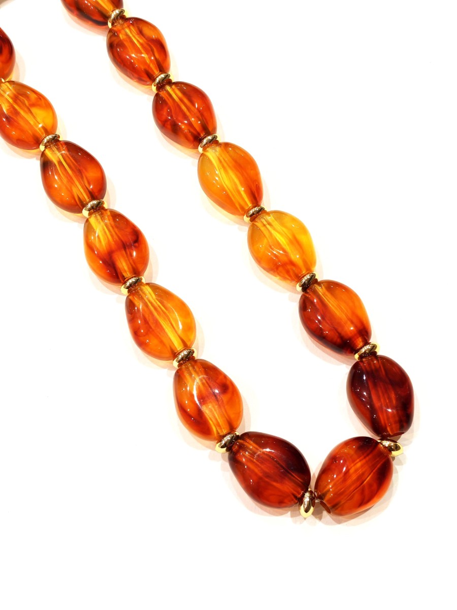 Collier en résine et acier N422