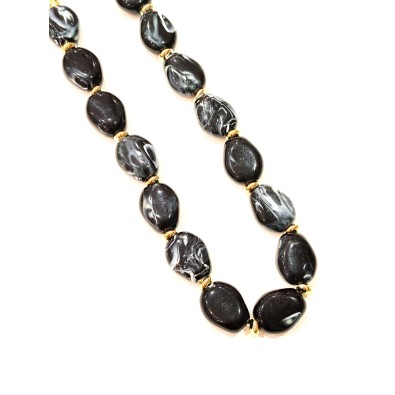 Collier en résine et acier N422 2