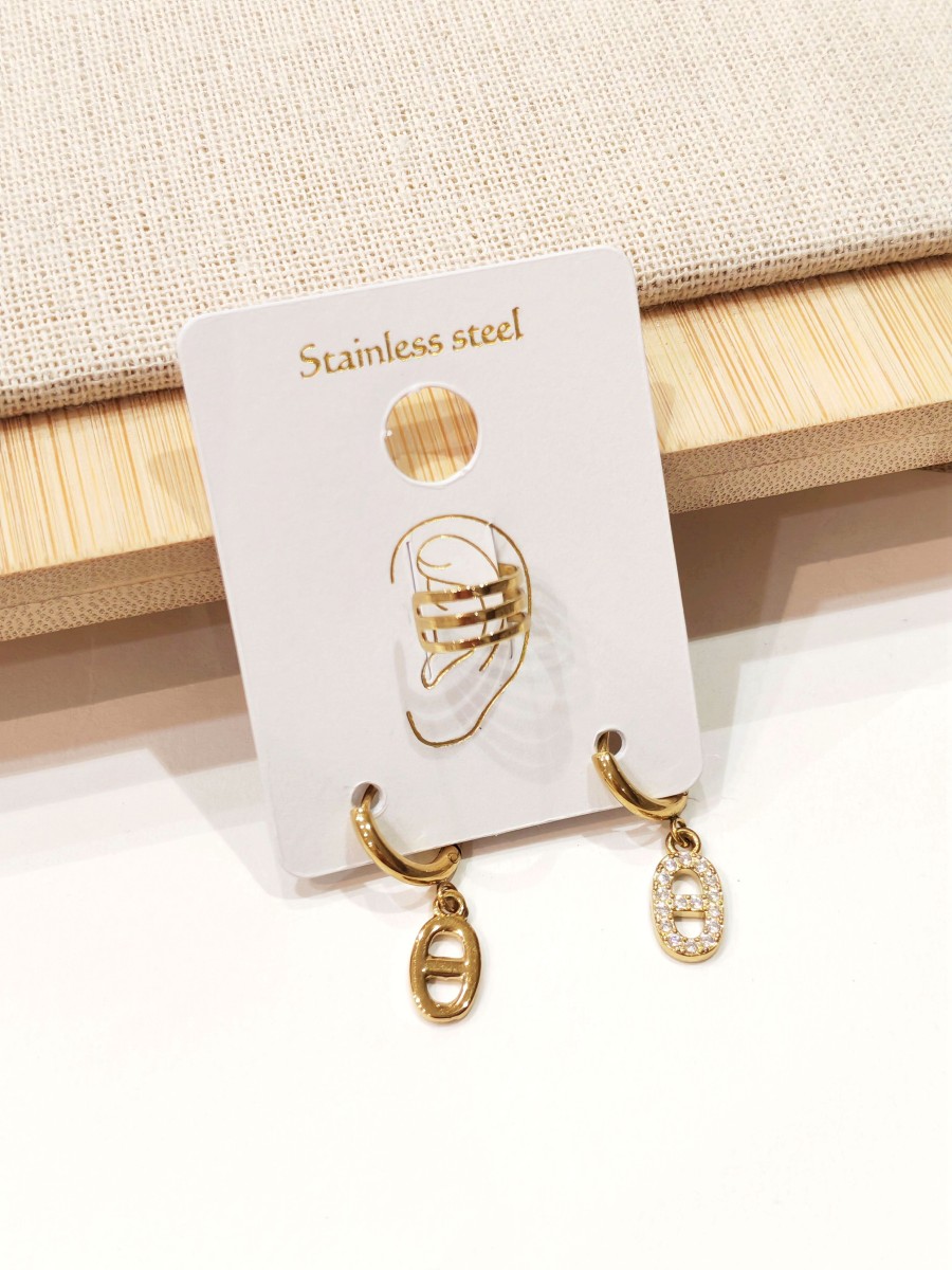 Boucles d'oreilles en acier inoxydable E567