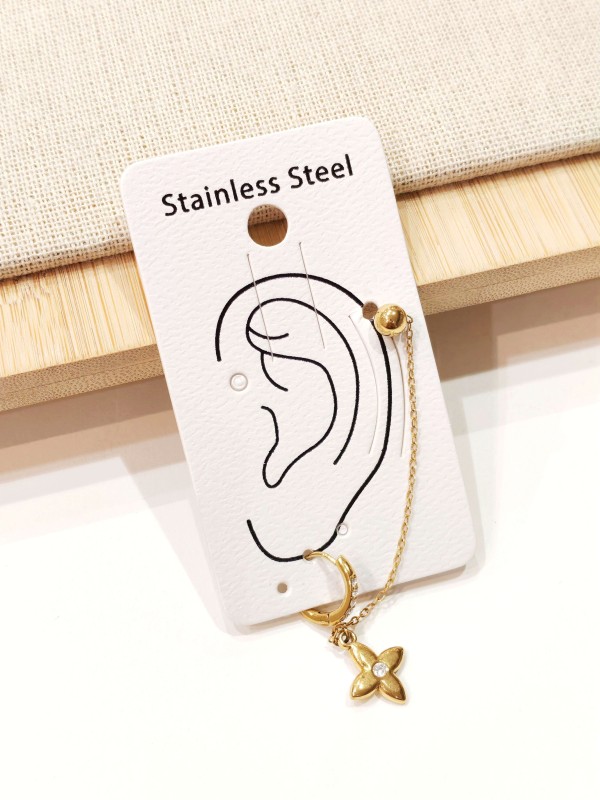 Boucles d'oreilles en acier inoxydable E576