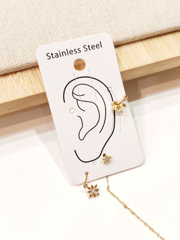 Boucles d'oreilles en acier inoxydable E579