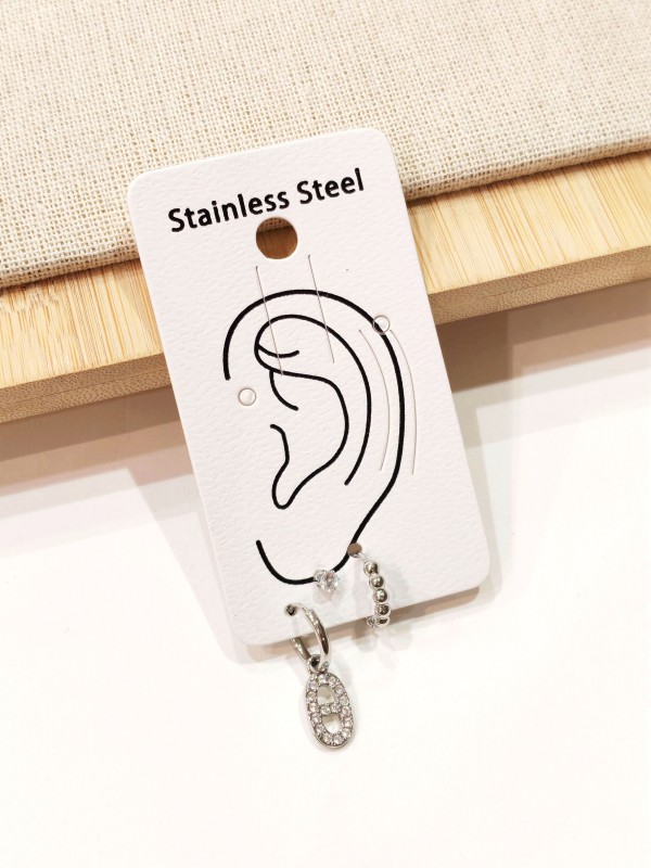 Boucles d'oreilles en acier inoxydable E584